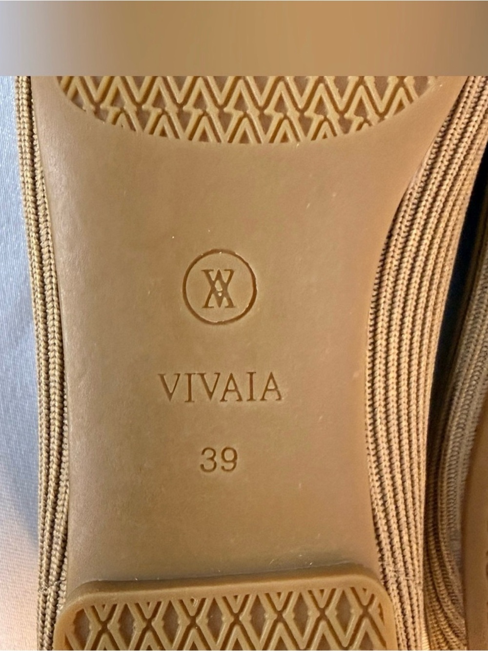 VIVAIA Camel Knit Ballet Flats Square Toe Washable Women’s 8.5 EU - Picture 4 of 5